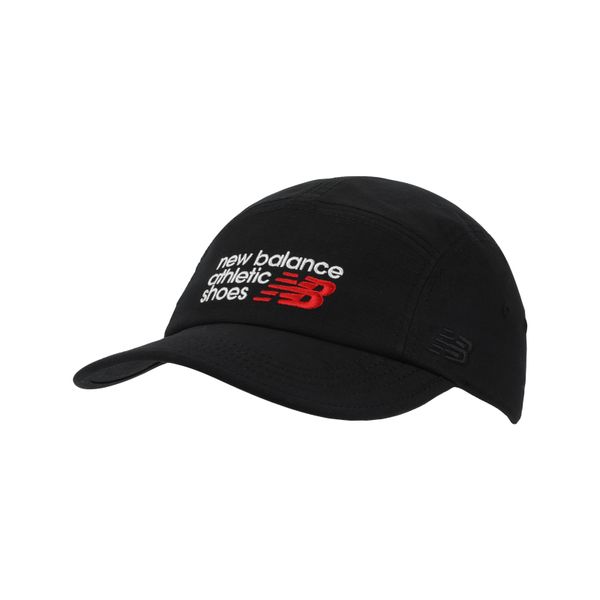 New Balance 5 Panel Athletics Graphic Premium Logo Running Cap - Black