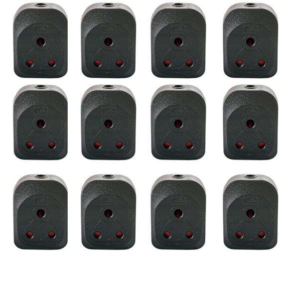 UNITED ELECTRICAL Double Sided Rubber Janus Coupler Black ( 12 Pack )