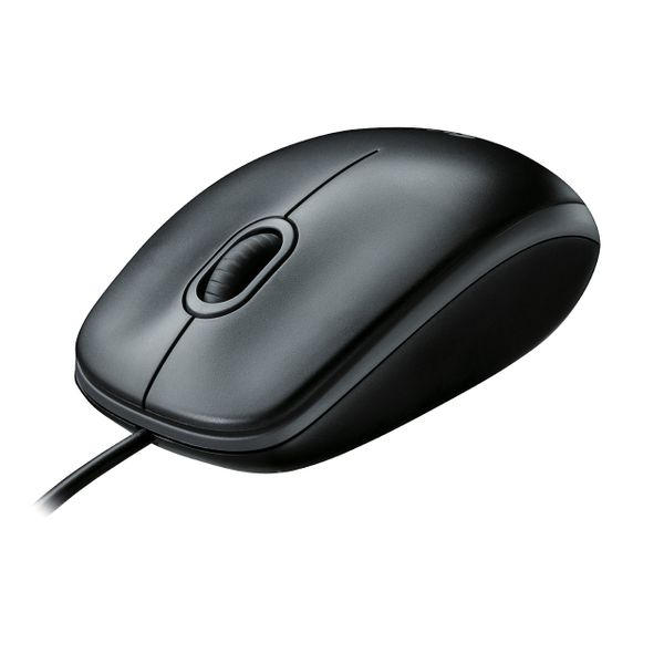 Logitech M100 Mouse With Ambidextrous Shape - BLACK