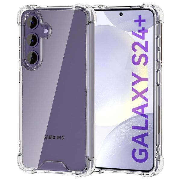 Shockproof Slim Fit Clear Bumper Case Cover Compatible with Galaxy S24 Plus