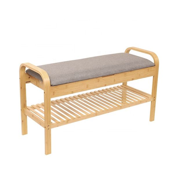 2-Tier Wooden Shoe Bench
