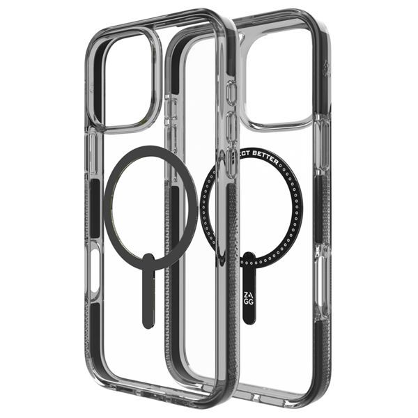 Zagg Santa Cruz Snap Case Clear/Black Compatible with iPhone 16 Series