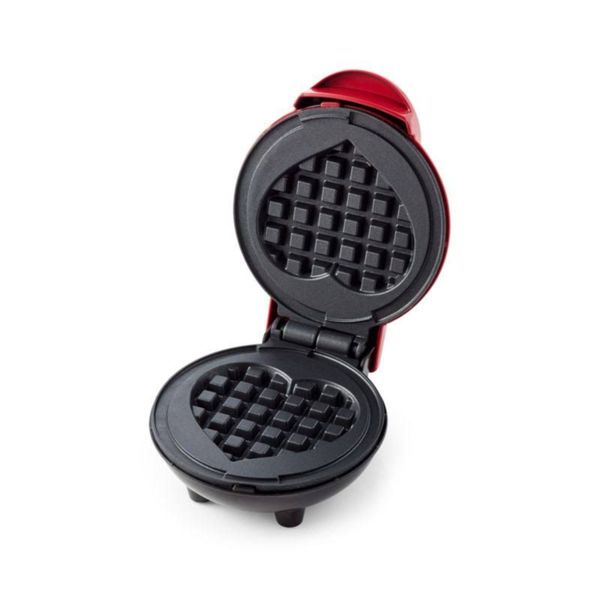 Non-Stick Heart Shaped Mini Waffle Maker - Compact Waffle Iron