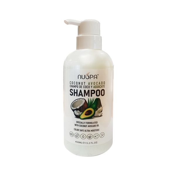 NUSPA Coconut &amp; Avocado shampoo - with coconut &amp; avocado oil 450ml