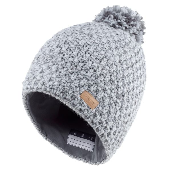 Wedze Kids' Ski Hat - Timeless - Light Grey