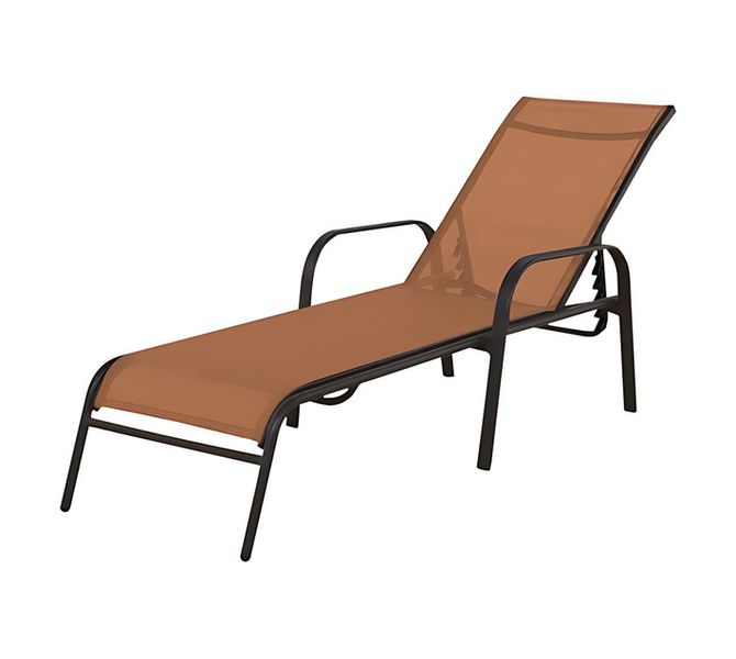 Earth Sun Steel Lounger Black and Rust