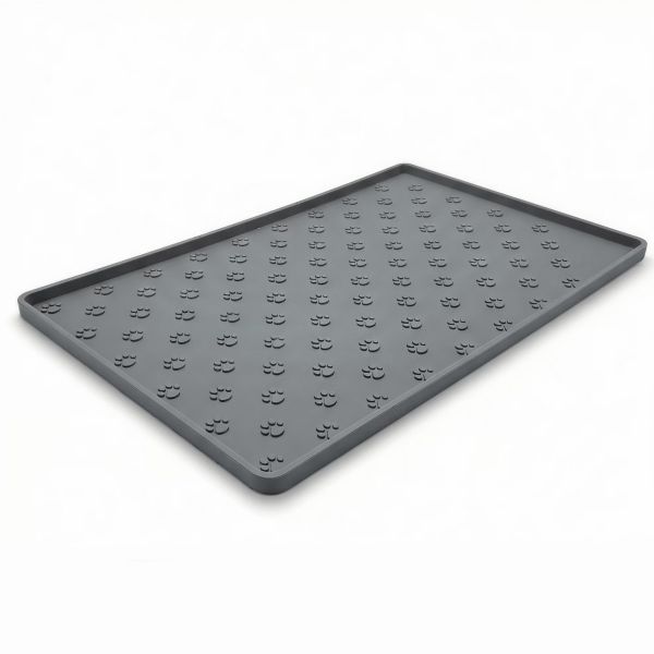 Silicone Pet Feeding Mat for Dogs Cats Waterproof Non-Slip Food Mat 48x30cm