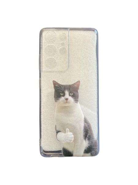 AMA Clear Silicone Case Funny Cat Pattern For Samsung Galaxy A12/ M12