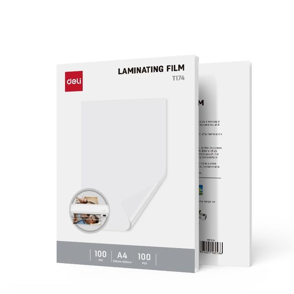Deli A4 Laminator Film 100 Pcs, 100 Microns, Transparent