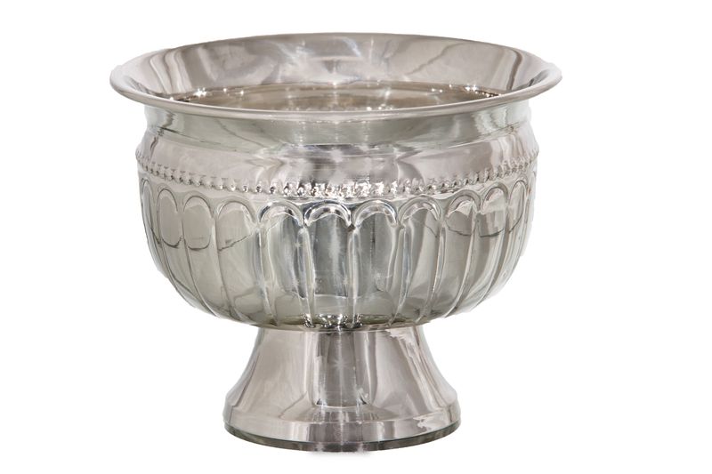 Silver Plated Round Decorative Flower Bowl ( Pack of 5 Piece)