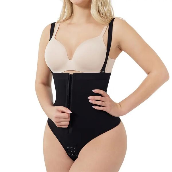 Shapewear Thong for Women Underbust Corset with Inner Hooks &amp; Front Zipper