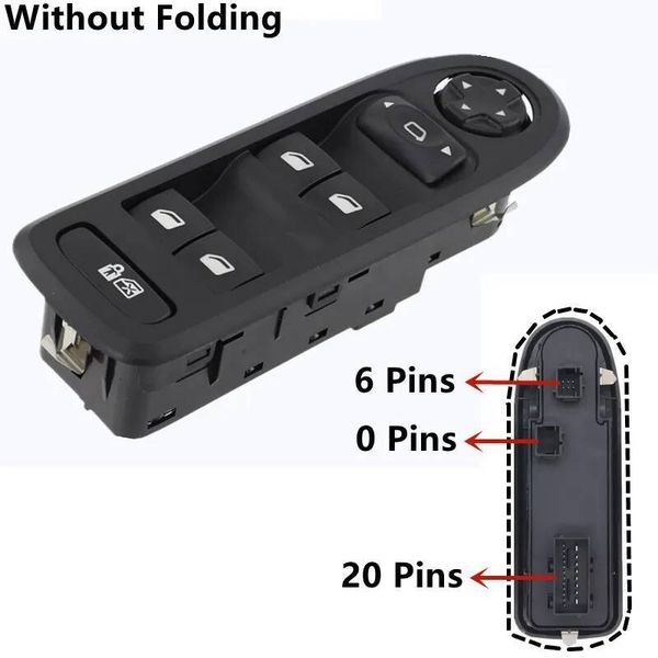 Lifter Button Power Window Switch For PEUGEOT 308 2007-2013 508 2009-2017