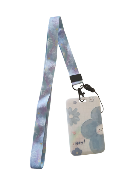 Flamboyant B-Flower Lanyard/Card Holder