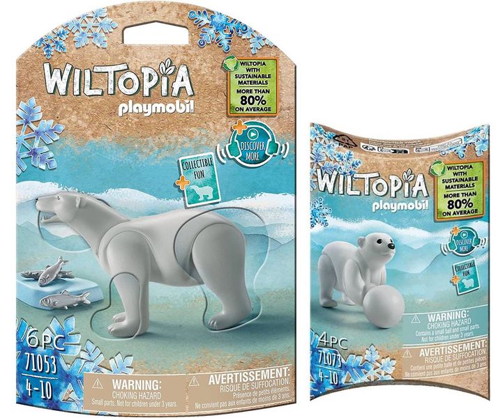 Playmobil Polar Bear and Cub Bundle 71053 + 71073