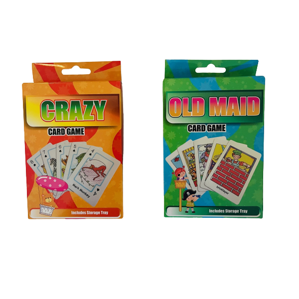 Old Maid &amp; Crazy - Card Game for Kids (Set of 2)
