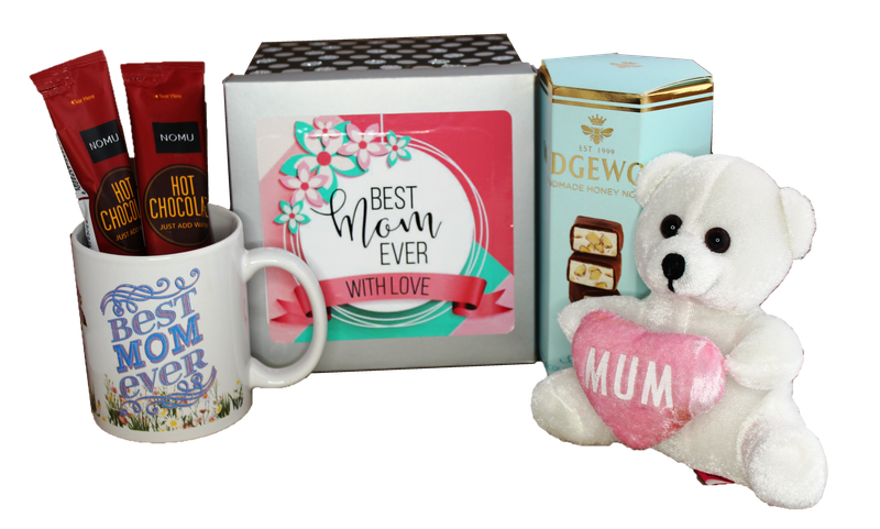 Best Mom Ever - With Love Mug, Nougat And Teddy Gift Box