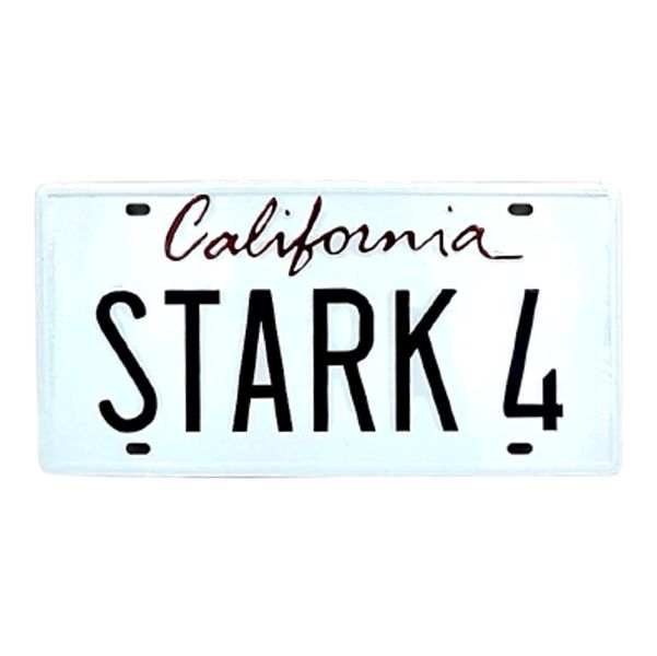 STARK 4 – Iron Man Metal Sign Replica Number Plate