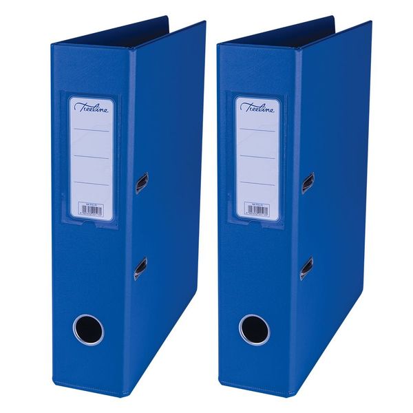 Blue PVC 70mm A4 PVC Lever Arch File - Pack of 2