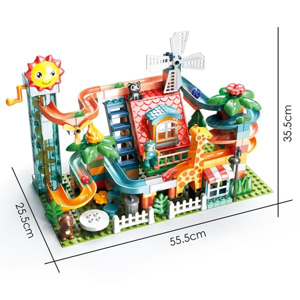 Feelo - Animal Theme Park - Large Building Block Set - 255 Pieces