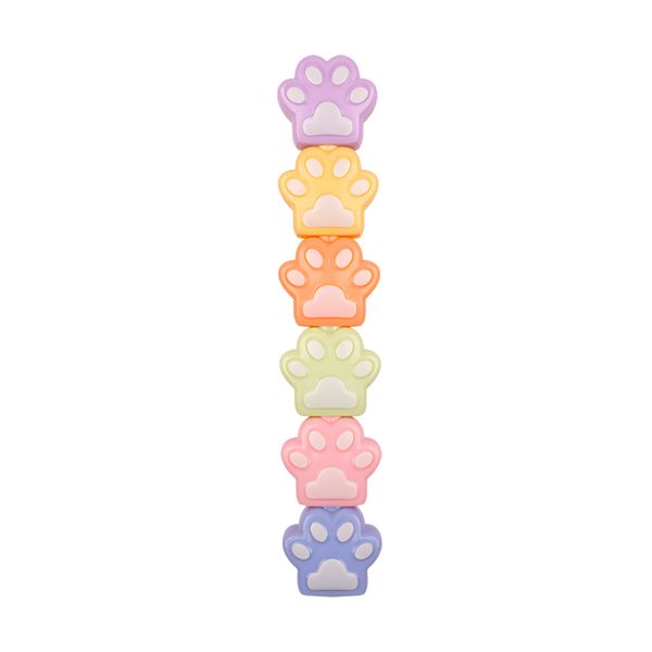 Kawaii Cute Colorful Pastel Cat Paw Stackable Highlighters