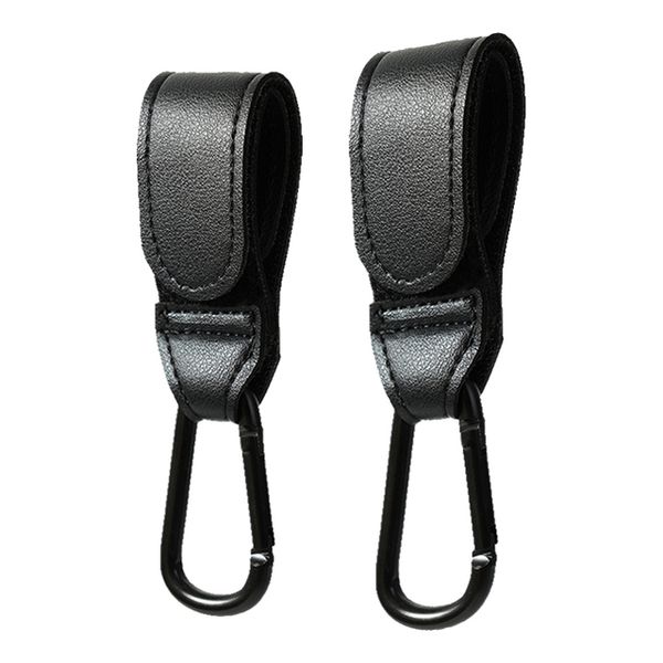 PU Leather Universal Stroller Hook For Baby Stroller - Set Of 2