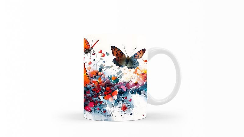 Designer Art Coffee Mug -032-Butterfly