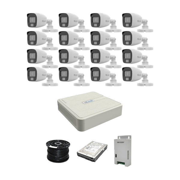 HiLook 2MP Dual Smart-Hybrid Light 16ch Turbo HD kit
