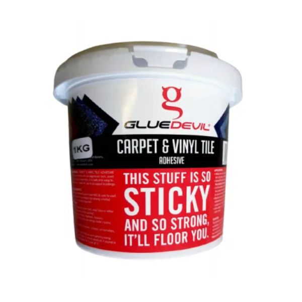 GlueDevil - 1Kg Carpet &amp; Vinyl Tile Adhesive