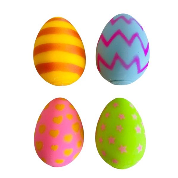 Squeeze Squishy Sensory Easter Egg - Fidget Stress Ball Toy - Set of 4