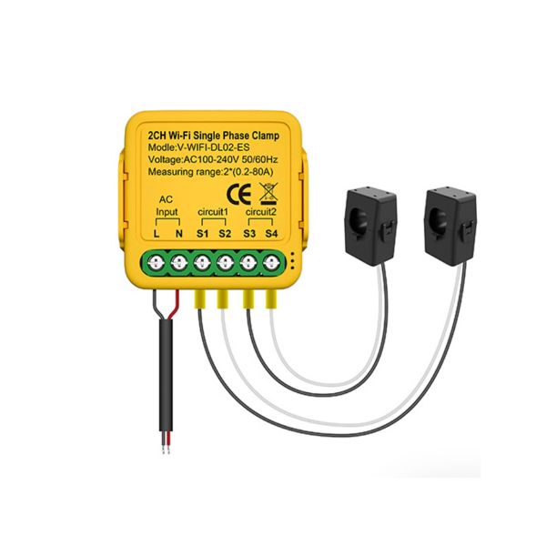 Tuya Smart WiFi Power Meter Monitor with Clamp Sensor Energy Tracker