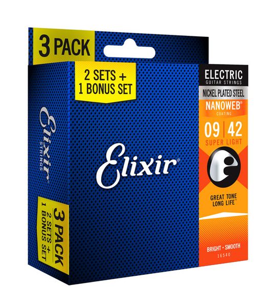 Elixir 16540 Electric Super Light Nickel Plated Steel Nanoweb