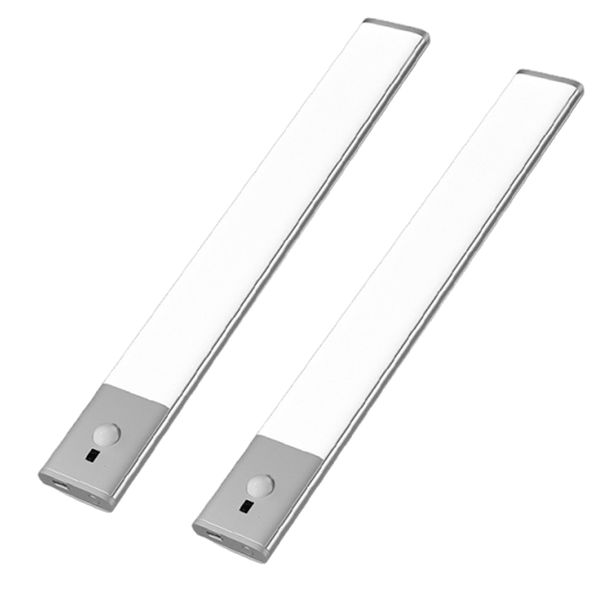 2 Pack Under Cabinet Lights with Motion Sensor LED Wireless Closet Magnetic