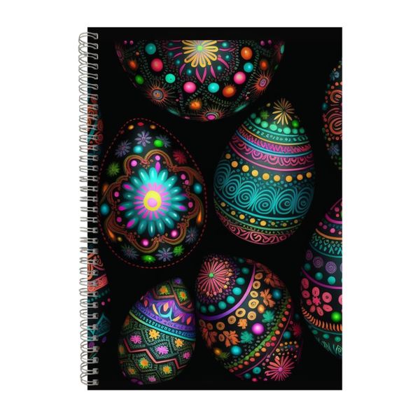 Neon Ukranian Easter Egg Gift Idea A4 Notepad 235