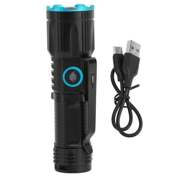 1200LM 4 - Gear Rechargeable Aluminium Mini Flashlight