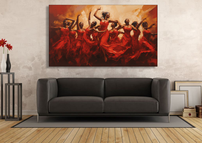 Canvas Wall Art - Spirit of the Dance Abstract- HC1152