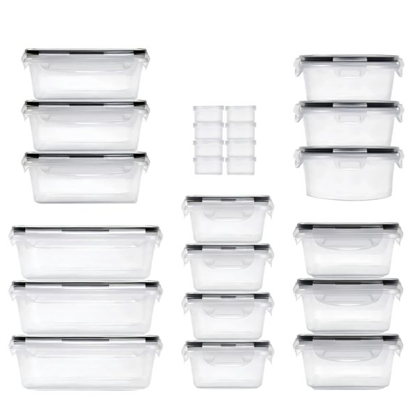 Redisson 24-Piece Stackable Food Containers Set - Airtight Kitchen &amp; Pantry