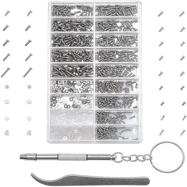 1000pcs Eyeglasses Repair Kit for Eyeglass Sunglass and Watches