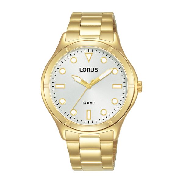 Lorus Women Gold, White Metal Analogue RG248VX9