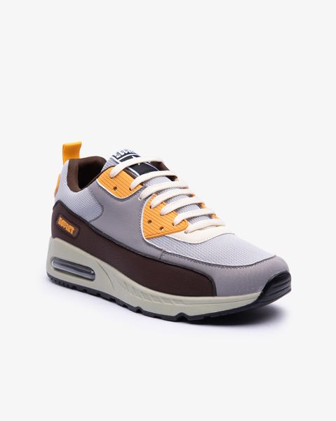 Soviet Mens Kirk White and Mustard air bubble sneaker