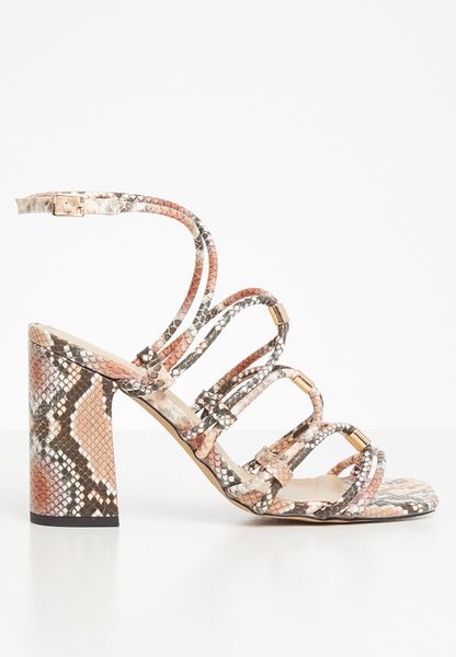 Women's Public Desire Arabella Block Heel - Brown &amp; Pink