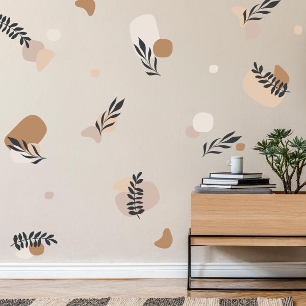 Shapes and Leaves Wall Stickers