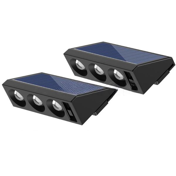 Solar LED Outdoor Light Wall Mount Light 2 Pack