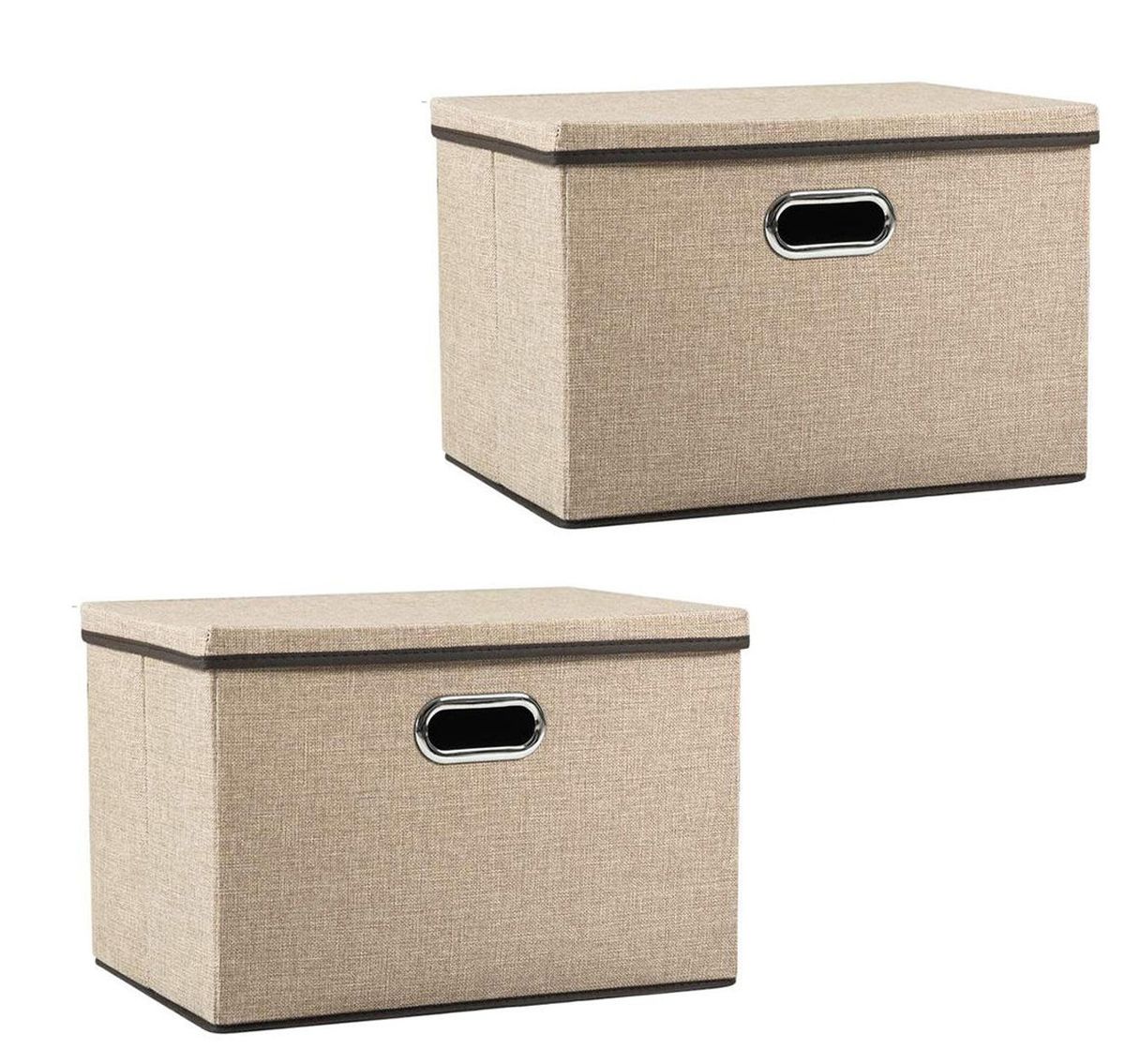 Jack Brown Foldable Canvas Storage Box Two Pack Shop Today. Get it