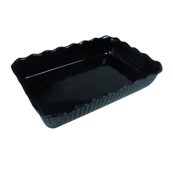 Dalebrook Black Melamine Fluted Dish 40cm 5L