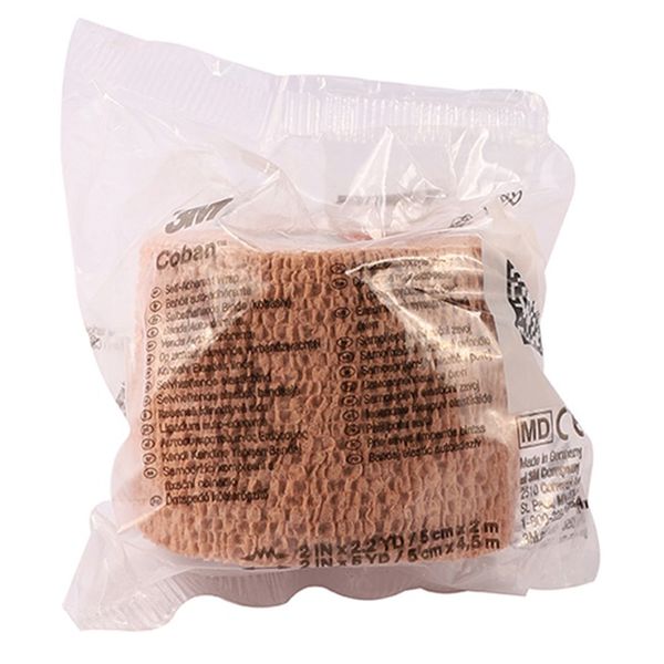 3M - Coban Cohesive Bandage 4.5m Tan x3