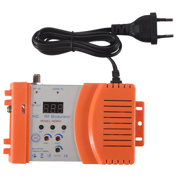 HDM68 Modulator Digital RF HDMI Modulator AV to RF Converter EU Plug