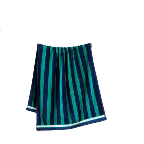 Velour Stripe Beach Towel Forest Shore 70 x 140cm