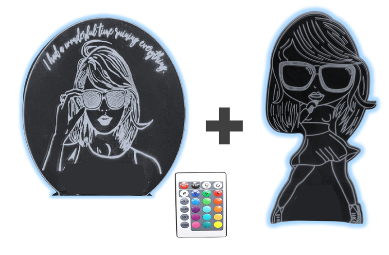 Taylor Swift Smart Creative Illusional LED Light - Double Plate