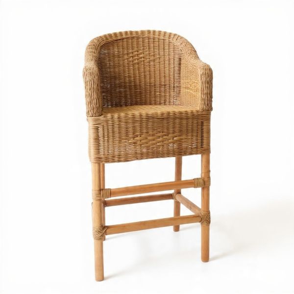 Wicker Handwoven Rattan Counterstool - Natural Brown