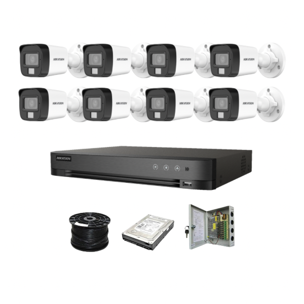 Hikvision 8ch 5MP Turbo HD kit-HD DVR-8x3K 5MP Smart Hybrid Light Audio Cam